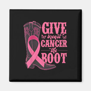 Geef borstkanker de Boot Cowgirl Cancer Awarene Magneet