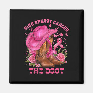 Geef borstkanker de Boot Cowgirl Cancer Awarene Magneet