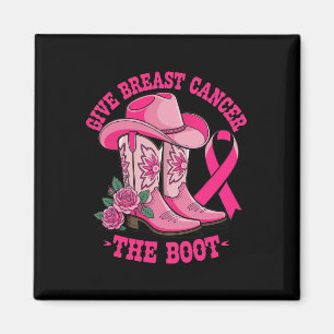 Geef borstkanker de Boot Cowgirl Cancer Awarene Magneet