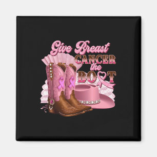 Geef borstkanker de Boot Cowgirl Cancer Awarene Magneet