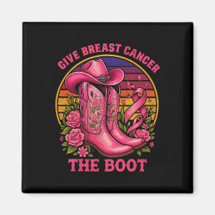 Geef borstkanker de Boot Cowgirl Cancer Awarene Magneet