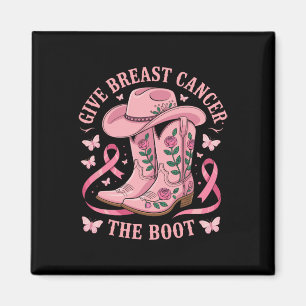 Geef borstkanker de Boot Cowgirl Cancer Awarene Magneet