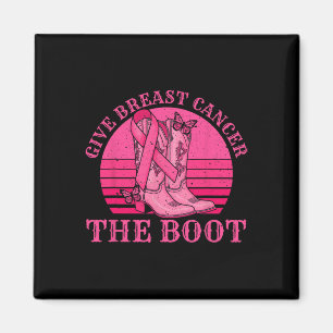 Geef borstkanker de Boot Cowgirl Cancer Awarene Magneet