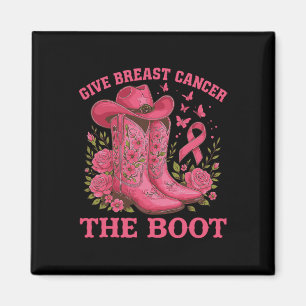 Geef borstkanker de Boot Cowgirl Cancer Awarene Magneet