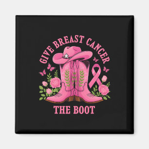 Geef borstkanker de Boot Cowgirl Cancer Awarene Magneet