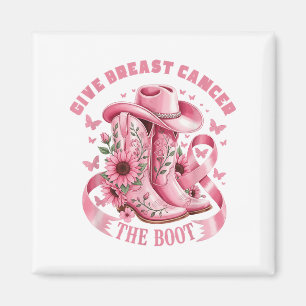 Geef borstkanker de Boot Cowgirl Cancer Awarene Magneet