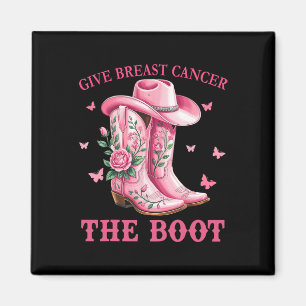 Geef borstkanker de Boot Cowgirl Cancer Awarene Magneet