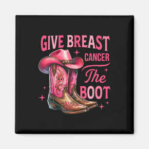 Geef borstkanker de Boot Cowgirl Cancer Awarene Magneet