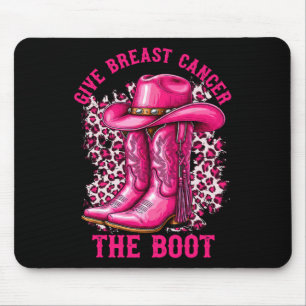 Geef borstkanker de Boot Cowgirl Cancer Awarene Muismat