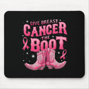 Geef borstkanker de Boot Cowgirl Cancer Awarene Muismat