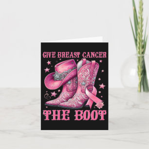 Geef borstkanker de Boot Cowgirl Western Roze R Kaart