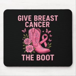 Geef borstkanker de Boot Pink Ribbon Awareness Muismat