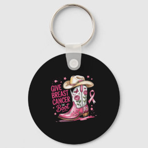 Geef Borstkanker De Laars Borstkanker Roze Lint Sleutelhanger