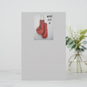Geef Boxing Ghandschoenen nooit Briefpapier op (Staand voorkant)