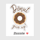 Geef chocolade op met regenboogsprinken sticker (Vel)