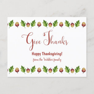 Geef Dank Gelukkig Thanksgiving Aanpasbaar Briefkaart