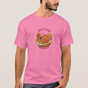 Geef Dank Hello Autumn Vintage Pompoen Tr T-shirt