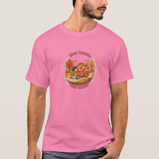 Geef Dank Hello Autumn Vintage Pompoen Tr T-shirt