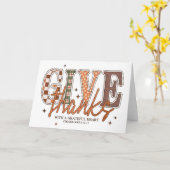 Geef Dank Herfst Kaart (Gele Bloem)