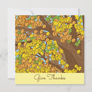 Geef Dank Kleurrijke Herfstboom Op Maat Kaart