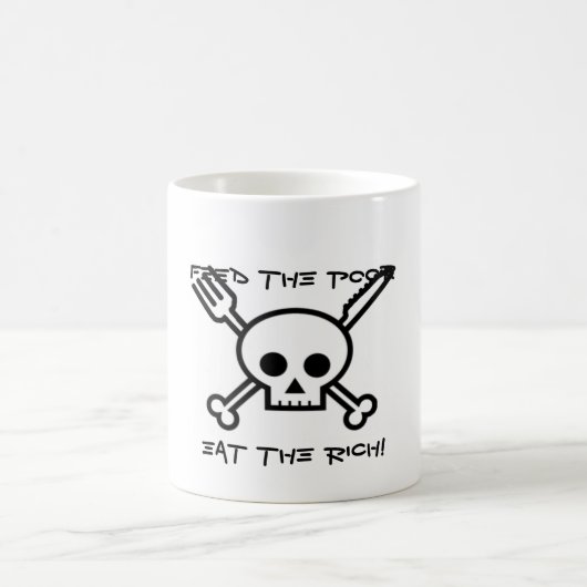 Geef de arme Eat de rijke koffie-Mok Koffiemok (Center)