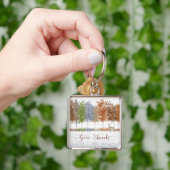 Geef de Bomen van de Thanksgiving van Bedankt en L Sleutelhanger (Hand)