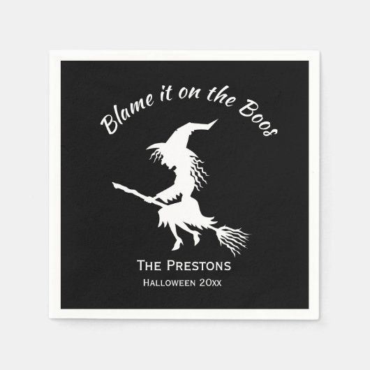 Geef de Boosdoener heks de schuld Servet (Voorkant)