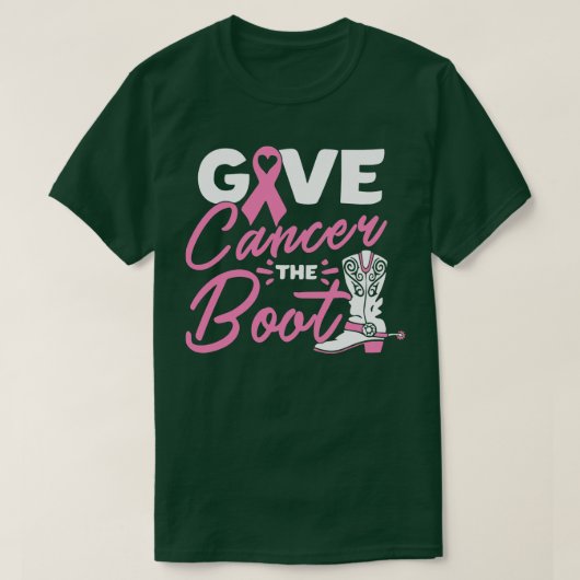 Geef de Boot Warrior Boot Pink Ribbon Vrouwen 2 T-shirt (Design voorkant)