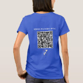 Geef de bruid een drankje met aangepaste QR-code T-shirt (Achterkant)
