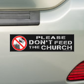 Geef de Bumpersticker van de kerk niet door. (Op auto)