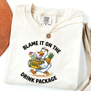 Geef de drankpakket de schuld Funny Duck Cruise T-shirt