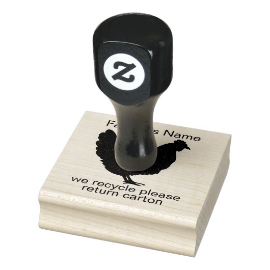 Geef de kartonnen eieren terug. 	rubberstempel (Stempel)