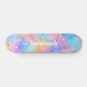 Geef de naam Galaxy Nebula Rainbow Gradient aan Skateboard (Horizontaal)