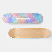 Geef de naam Galaxy Nebula Rainbow Gradient aan Skateboard (Horizontaal)