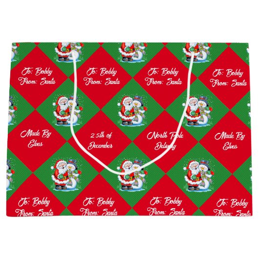 Geef de naam van Kerstmis aan Groot Cadeauzakje (Voorkant)