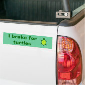 Geef de schildpadden een rem! bumpersticker (Op Truck)
