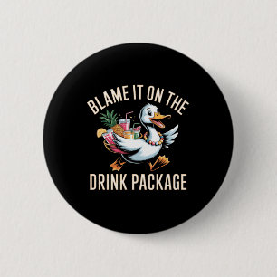 Geef-de-schuld-aan-het-drankpakket-grappige-eend-c Ronde Button 5,7 Cm