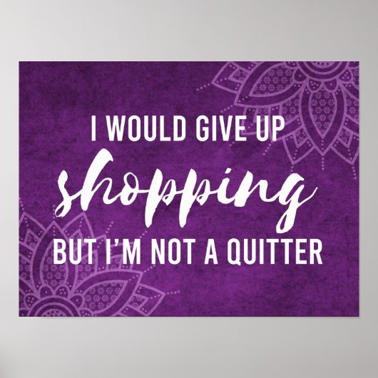 Geef de shoping op, geen uitmuntend grappigheidje poster (Voorkant)