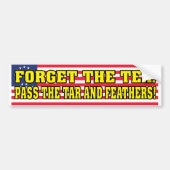 Geef de Tar en de Feathers. Bumpersticker (Voorkant)
