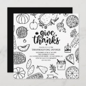 Geef de Thanksgiving van Bedankt de Binnenuitnodig Kaart (Voorkant / Achterkant)