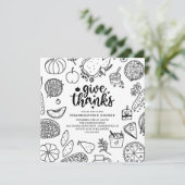 Geef de Thanksgiving van Bedankt de Binnenuitnodig Kaart (Staand voorkant)