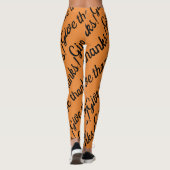 Geef de Thanksgiving van het patroon van bedankt p Leggings (Achterkant)