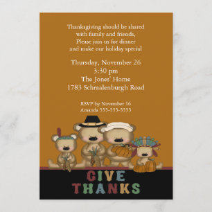 Geef de Uitnodiging van de Thanksgiving van de Ber