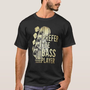 Geef de voorkeur aan de basgitarist gitaar vintage t-shirt