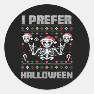 Geef de voorkeur aan Halloween Grappig Kerstmis Le Ronde Sticker