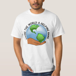 Geef de wereld een helpende hand en een t-shirt