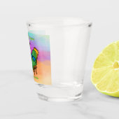 Geef de zonnebrandcrème door shot glas (Rechts)