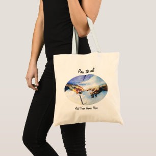 Geef de zout Hands Fine Art Parody toestemming om  Tote Bag