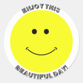 GEEF DEZE BEAUTIEKE DAG. RONDE STICKER (Voorkant)