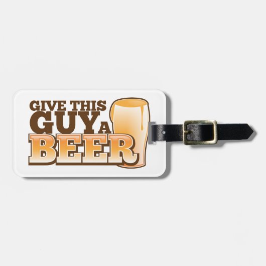 Geef deze kerel een Beer ND Bagagelabel (Voorkant horizontaal)